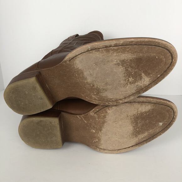 VTG DINGO Montana Cowboy Boots Men’s Sz 10 D Brown‎ Leather Western Pointed Toe - Picture 11 of 12